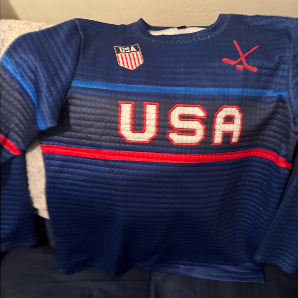 Nike USA Blue Red Hockey Jersey